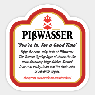 Pisswasser Beer Sticker